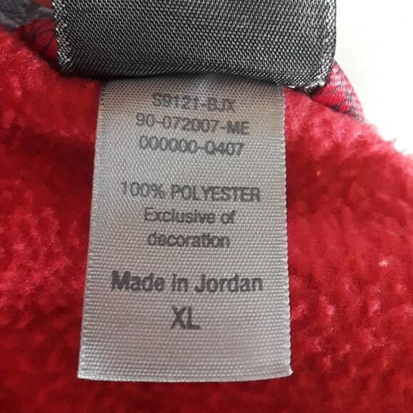 Womens Sz XL Red/Gray Lightweight Fleece Pockets Full Zip Champion Vest - Picture 8 of 8